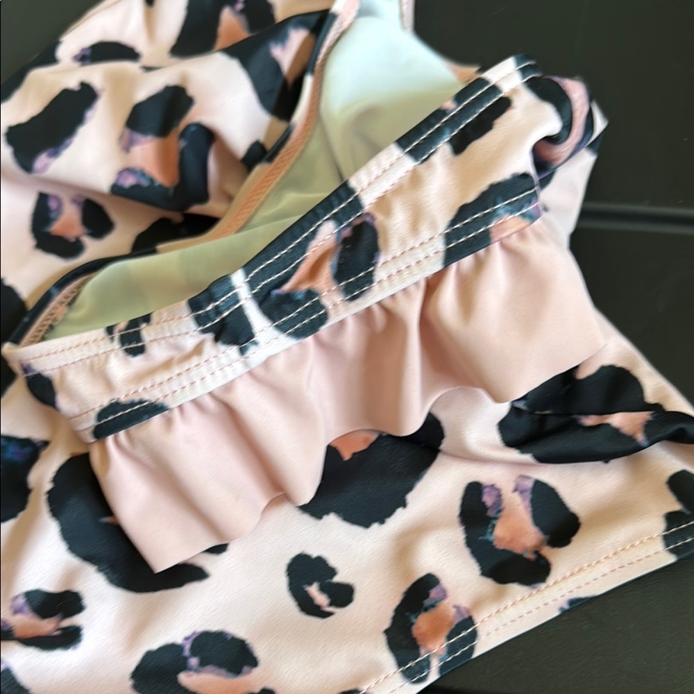 Leopard Print Ruffle Swimsuit - Picture 3 of 4